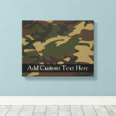 Dusty Green Camo Canvas Afdruk (Insitu (Houten vloer))