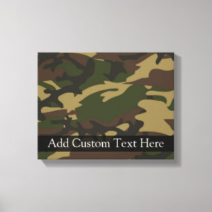 Dusty Green Camo Canvas Afdruk