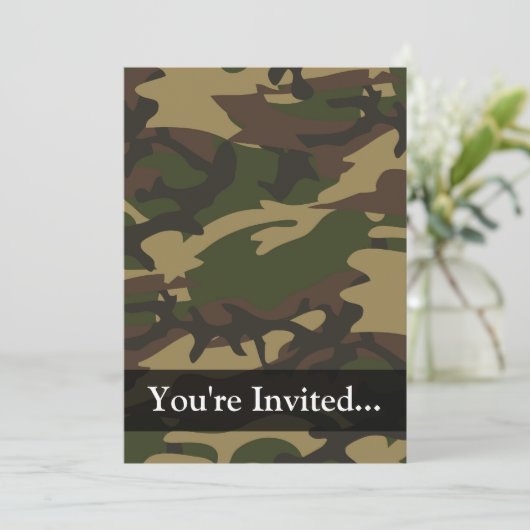 Dusty Green Camo Kaart (Staand voorkant)