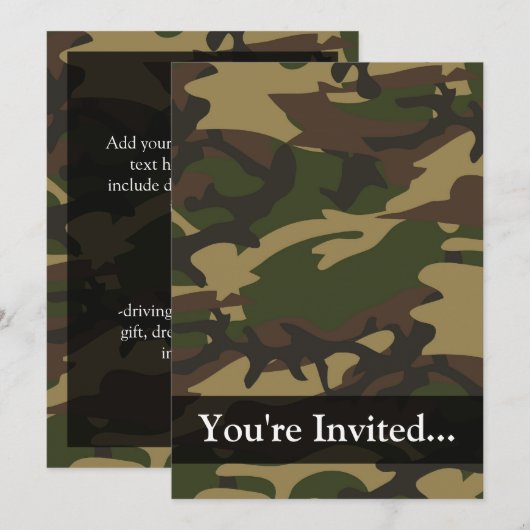 Dusty Green Camo Kaart (Voorkant / Achterkant)