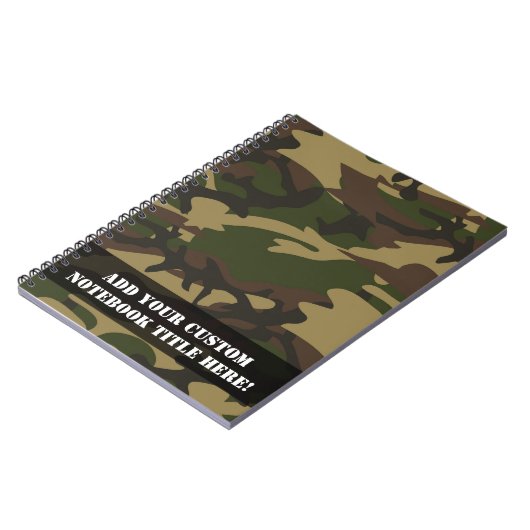 Dusty Green Camo Notitieboek (Linkerzijde)