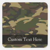 Dusty Green Camo Vierkante Sticker (Voorkant)