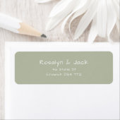 Dusty Green Casual Handschrift Adresetiketten Etiket (Insitu)