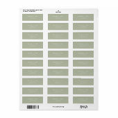 Dusty Green Casual Handschrift Adresetiketten Etiket (Full Sheet)