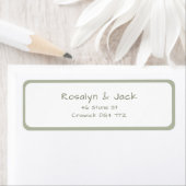 Dusty Green Casual Handschrift Adresetiketten Etiket (Insitu)