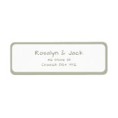 Dusty Green Casual Handschrift Adresetiketten Etiket (Voorkant)