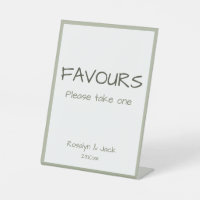 Dusty Green Casual Handschrift Wedding Favors