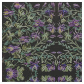 Dusty Green Columbine Fabric Stof (Close Up)