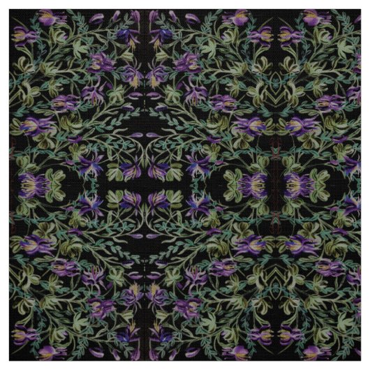 Dusty Green Columbine Fabric Stof (Swatch)