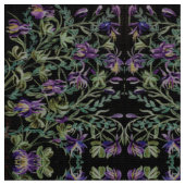 Dusty Green Columbine Fabric Stof (Close Up)