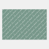 Dusty Green Eid Mubarak Inpakpapier Vel (Voorkant 2)