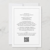 Dusty Green Eucalyptus All in One Elegant Wedding Kaart (Achterkant)