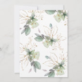 Dusty Green Eucalyptus Greenery Baby shower Kaart (Achterkant)