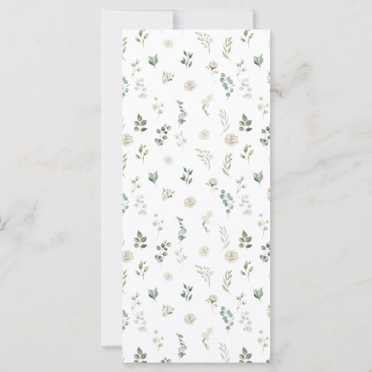 Dusty Green Eucalyptus Greenery Wedding Menu (Achterkant)