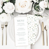 Dusty Green Eucalyptus Greenery Wedding Menu