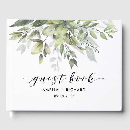 Dusty Green Eucalytus Gastenboek (Voorkant)