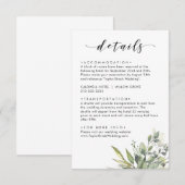 Dusty Green Eucalytus Informatiekaartje (Voorkant / Achterkant)