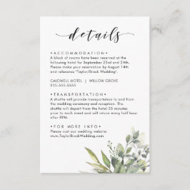 Dusty Green Eucalytus Informatiekaartje