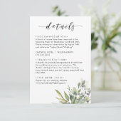 Dusty Green Eucalytus Informatiekaartje (Staand voorkant)