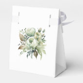 Dusty Green Gold Glitter Jurk Vrijgezellenfeest Bedankdoosjes (Achterkant)