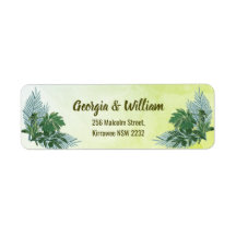 Dusty Green Greenery Rustic Wedding Return Address