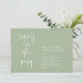 Dusty Green Happily Ever After QR-code foto Kaart (Staand voorkant)