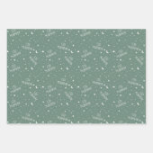 Dusty Green Kinderen Eid Mubarak Inpakpapier Vel (Voorkant 2)