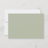 Dusty Green Minimalist Modern Place Card (Achterkant)