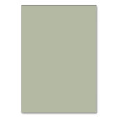 Dusty Green Minimalist Modern Table Kaart (Achterkant)