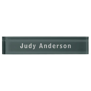 Dusty Green Professional Plain Modern Elegant Naambordje