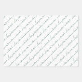 Dusty Green Ramadan Mubarak Bilingual Inpakpapier Vel (Voorkant)