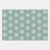 Dusty Green Seamless Arabesque Pattern Inpakpapier Vel (Voorkant 2)