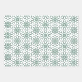Dusty Green Seamless Arabesque Pattern Inpakpapier Vel (Voorkant)