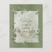 Dusty Green Shiny Elegant Sparkly Save the Date Briefkaart (Voorkant)