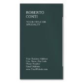 Dusty Green Unique Plain Minimalist Magnetisch Visitekaartje (Voorkant Verticaal)