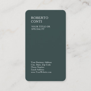 Dusty Green Unique Plain Minimalist Premium Silk Visitekaartje
