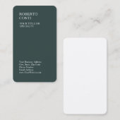 Dusty Green Unique Plain Minimalist Premium Silk Visitekaartje (Voorkant / Achterkant)