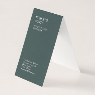 Dusty Green Unique Plain Minimalist Visitekaartje