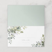 Dusty Greenery Bloemen Plaatskaartje (Buitenkant ongevouwen)