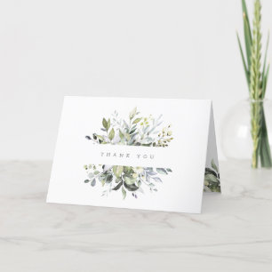 Dusty Greenery Floral Hartelijk dank Feestdagen Kaart