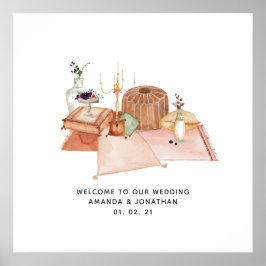 Dusty herfst heiligdom Boheemse bruiloft welkom Poster