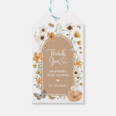 Dusty Herfst Wildflower Garden Baby shower Favors Cadeaulabel (Voorkant)