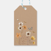 Dusty Herfst Wildflower Garden Baby shower Favors Cadeaulabel (Achterkant)
