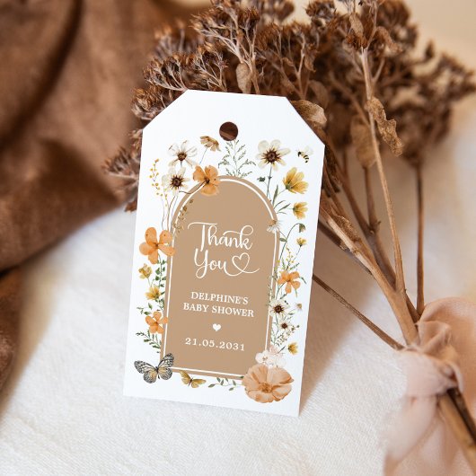 Dusty Herfst Wildflower Garden Baby shower Favors Cadeaulabel