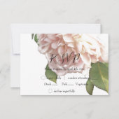 Dusty Ivory Roos RSVP Kaartje (Voorkant)