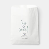 Dusty Jade en Lila Calligrafie Favor Bag Bedankzakje (Voorkant)