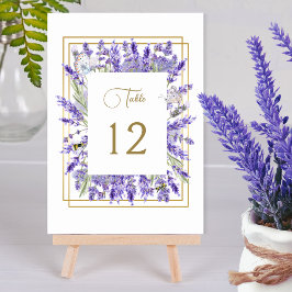 Dusty Lavendel Elegant Paarse Trouwtafel Nummer Kaart