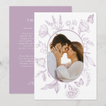 Dusty Lavendel Line Art Bloemen Vlinder Foto