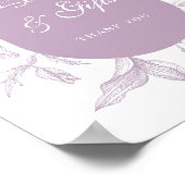 Dusty Lavendel Line Art Kaarten en geschenken Poster (Hoek)