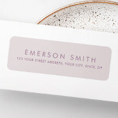 Dusty lavendel minimaal elegant return address etiket